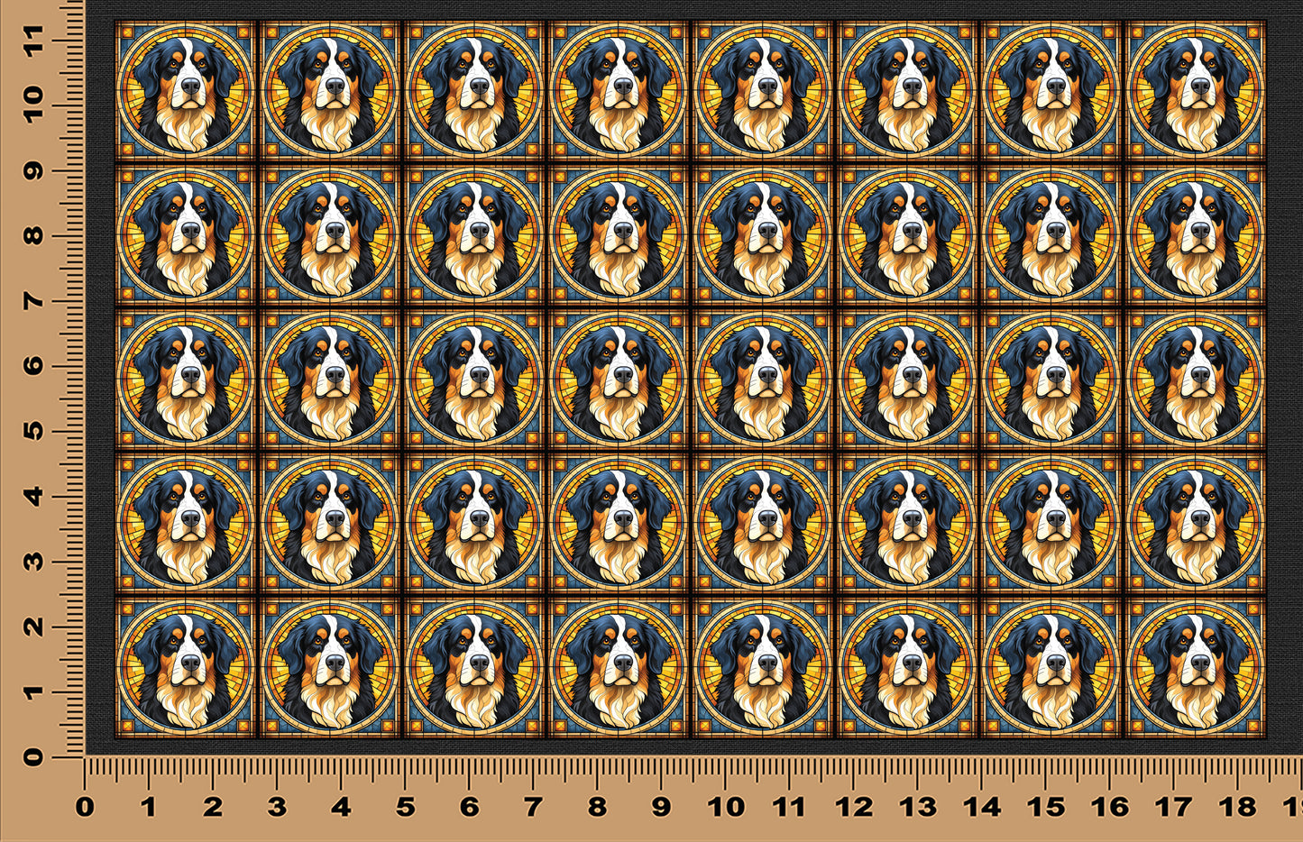 DecoCraft - Scenic Elevated Texture Tiles - Bernese Mountain Dog