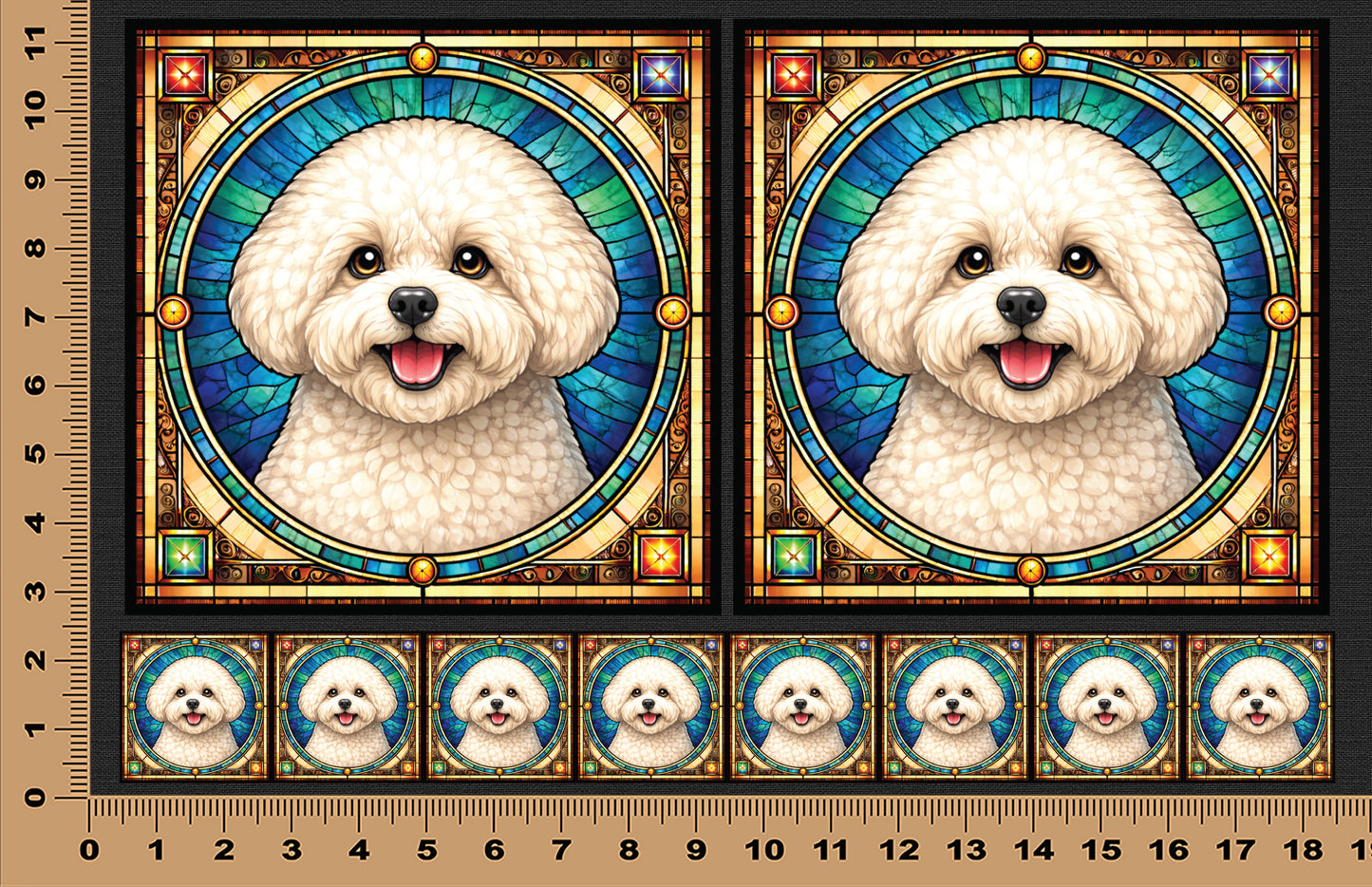 DecoCraft - Scenic Elevated Texture Tiles - Bichon Friese