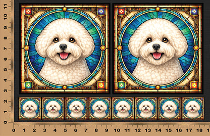DecoCraft - Scenic Elevated Texture Tiles - Bichon Friese