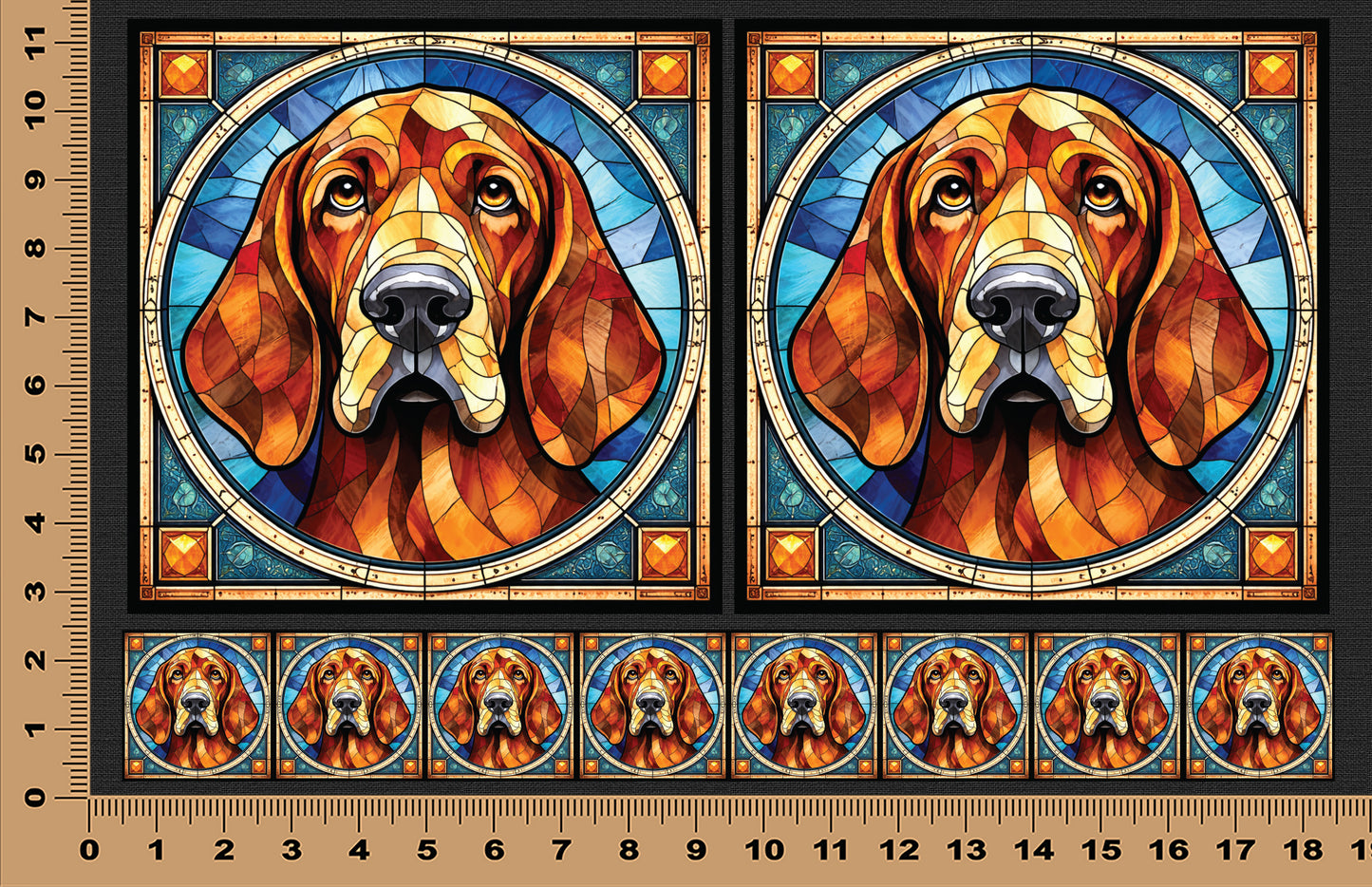 DecoCraft - Scenic Elevated Texture Tiles - Bloodhound