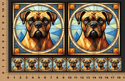 DecoCraft - Scenic Elevated Texture Tiles - Bull Mastiff