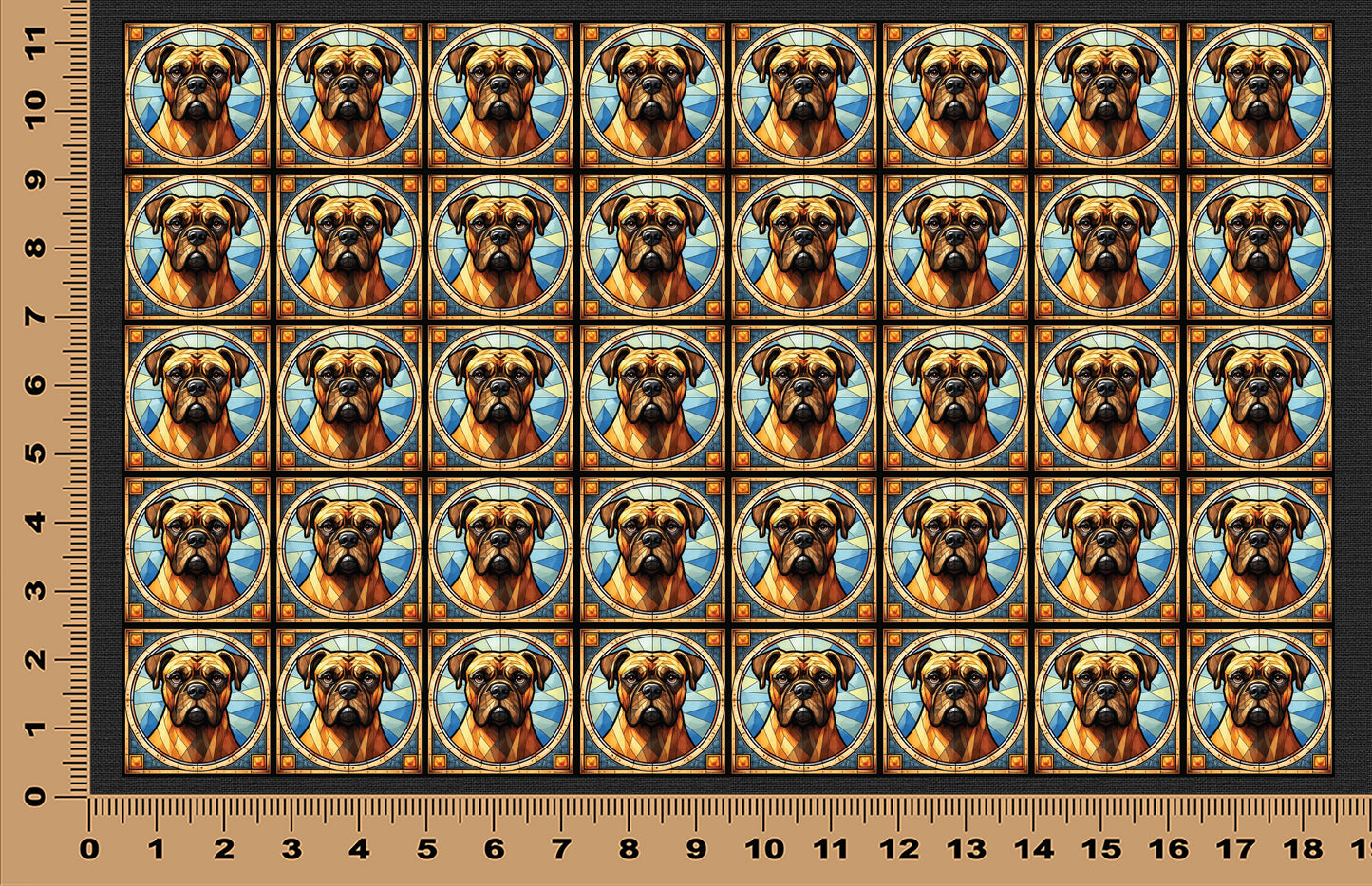 DecoCraft - Scenic Elevated Texture Tiles - Bull Mastiff