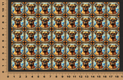 DecoCraft - Scenic Elevated Texture Tiles - Bull Mastiff
