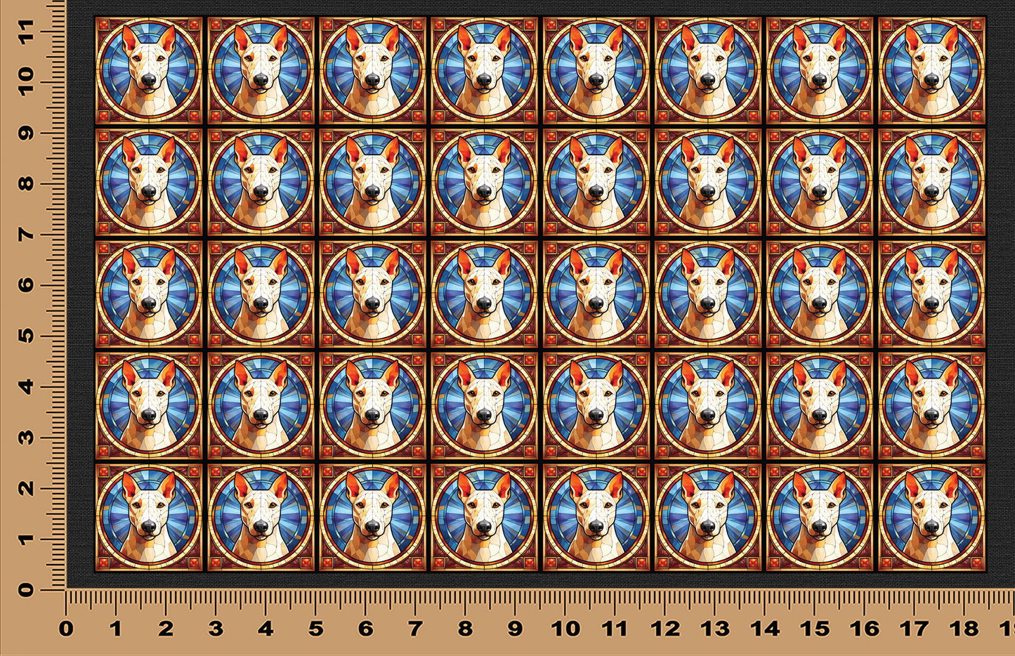 DecoCraft - Scenic Elevated Texture Tiles - Bull Terrier