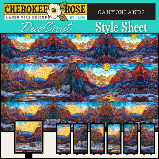 DecoCraft - Elevated Texture - Cherokee Rose - Realistic Stained Glass - Canyonlands