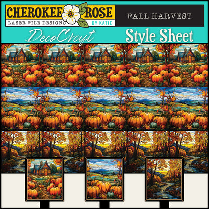 DecoCraft - Elevated Texture - Cherokee Rose - Realistic Stained Glass - Fall Harvest