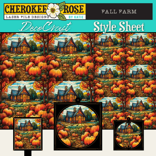 DecoCraft - Elevated Texture - Cherokee Rose - Realistic Stained Glass - Fall Farm