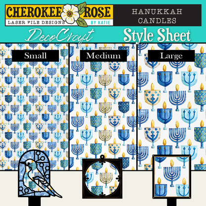 DecoCraft - Cherokee Rose - Style Sheet - Hanukkah Candles