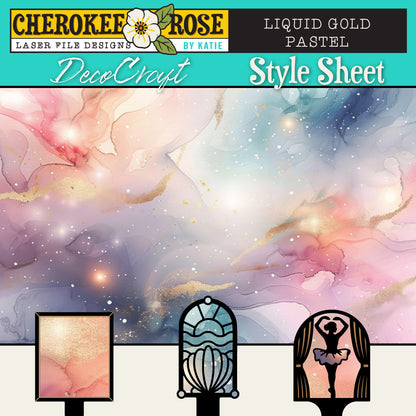 DecoCraft - Cherokee Rose - Style Sheet - Liquid Gold - Pastel