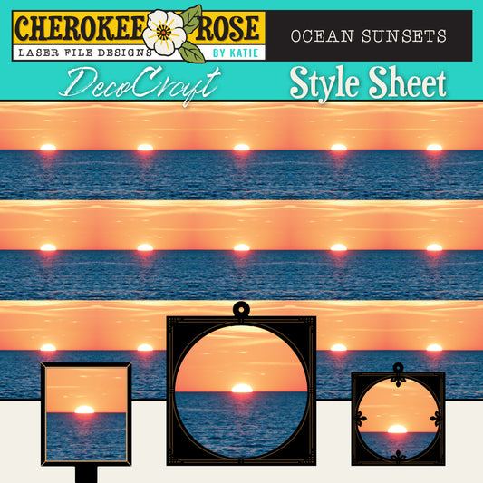 DecoCraft - Cherokee Rose - Style Sheet -Ocean Sunsets