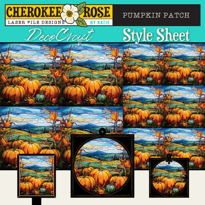 DecoCraft - Elevated Texture - Cherokee Rose - Realistic Stained Glass - Pumpkin Patch
