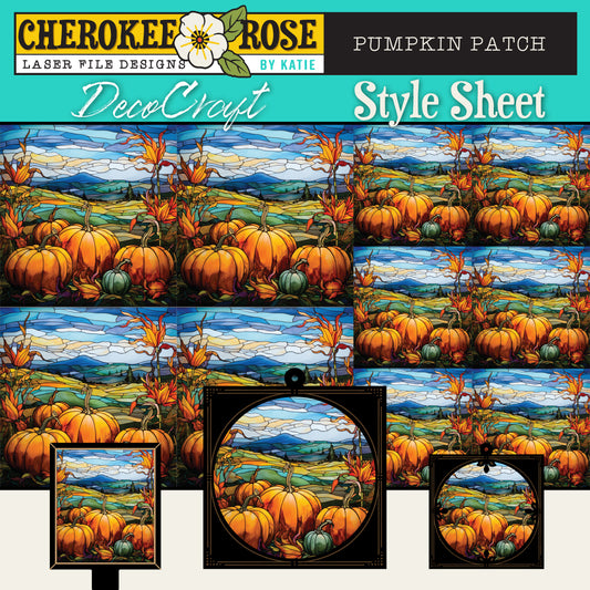 DecoCraft - Elevated Texture - Cherokee Rose - Realistic Stained Glass - Pumpkin Patch