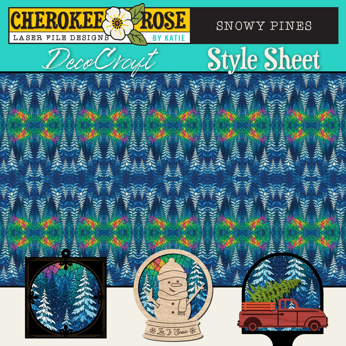 DecoCraft - Cherokee Rose - Style Sheet - Snowy Pines