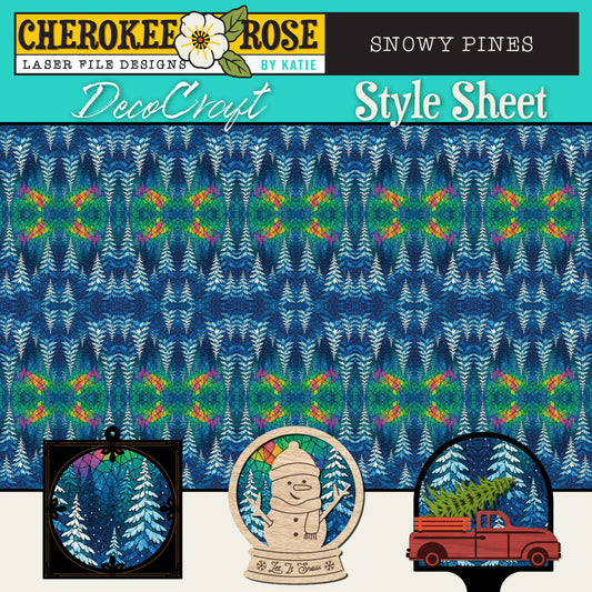 DecoCraft - Cherokee Rose - Style Sheet - Snowy Pines