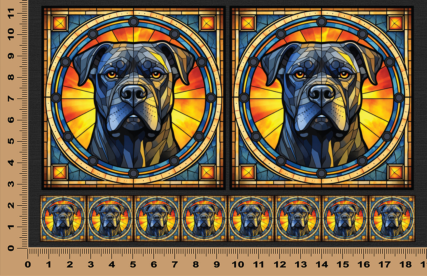 DecoCraft - Scenic Elevated Texture Tiles - Cane Corso (Mastiff)