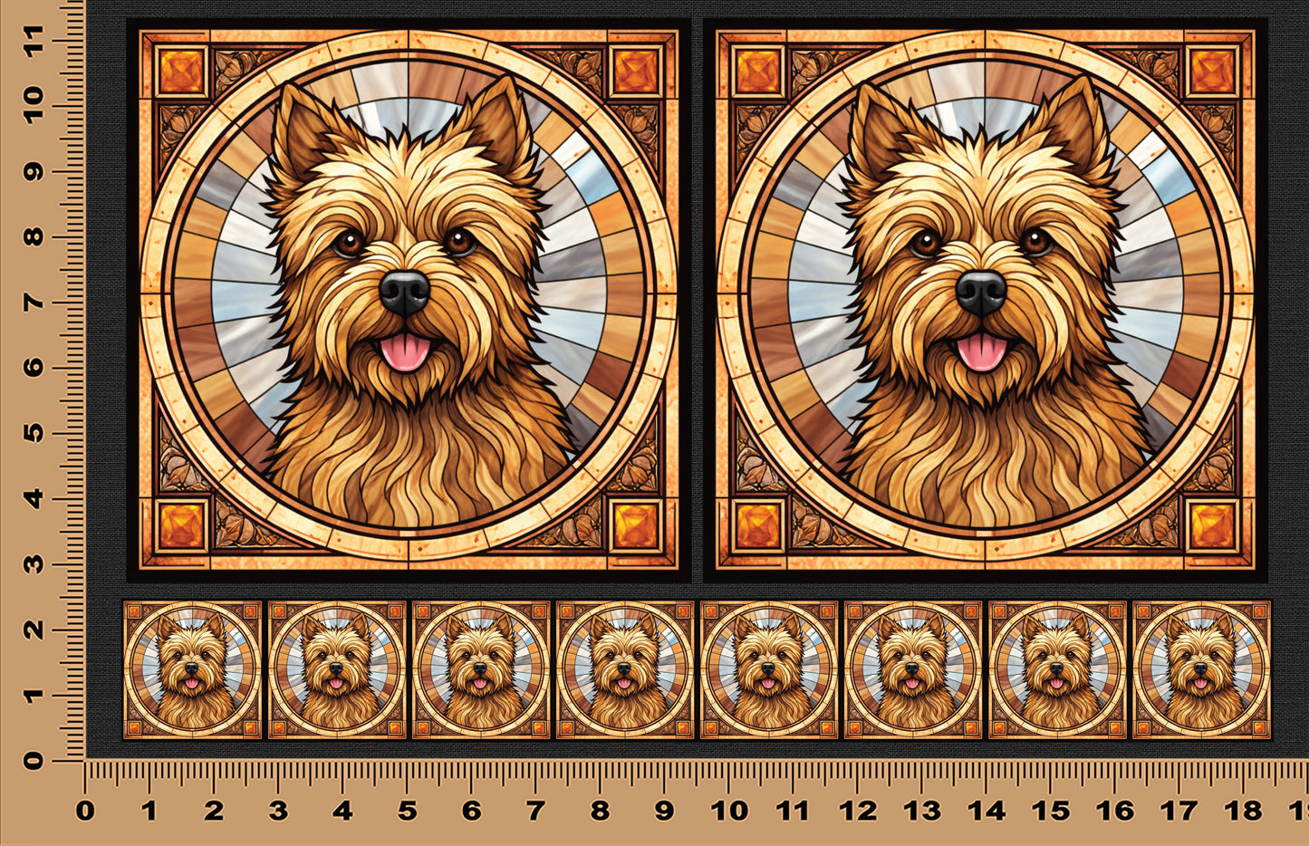 DecoCraft - Scenic Elevated Texture Tiles - Carrin Terrier (Yorki)