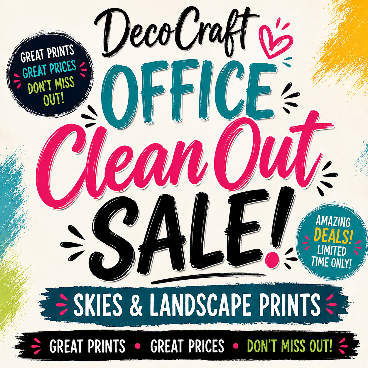 DecoCraft - Office Clean Out - Skies and Landscapes Prints - Multiple Bundles Available
