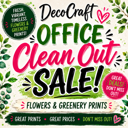 DecoCraft - Office Clean Out - Flower & Greenry Prints - Multiple Bundles Available