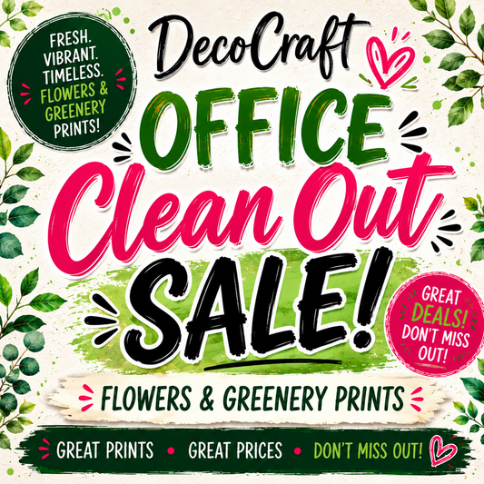 DecoCraft - Office Clean Out - Flower & Greenry Prints - Multiple Bundles Available