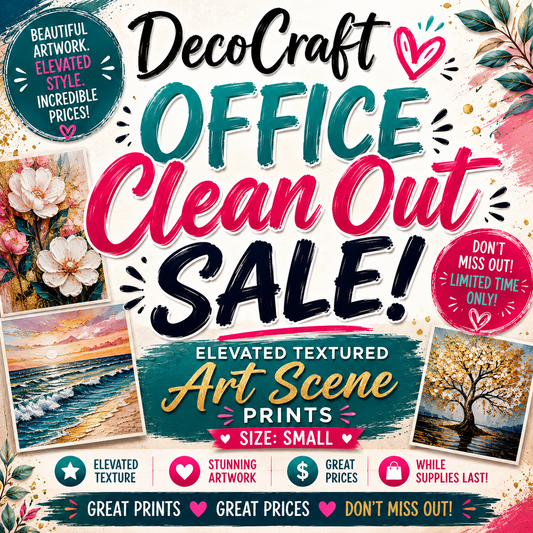 DecoCraft - Office Clean Out - Elevated Textured - Small Scenic Tile Prints - Volume 3 - Multiple Bundles Available