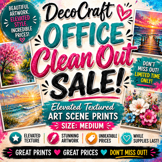 DecoCraft - Office Clean Out - Elevated Textured - Medium Scenic Tile Prints - Volume 1 - Multiple Bundles Available