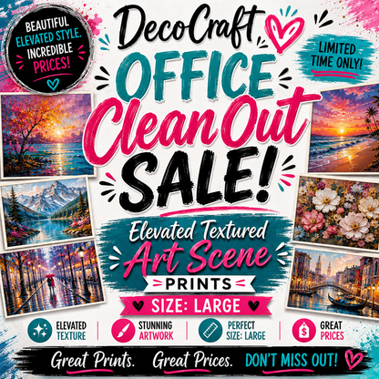 DecoCraft - Office Clean Out - Elevated Textured - Large Scenic Tile Prints - Volume 2 - Multiple Bundles Available