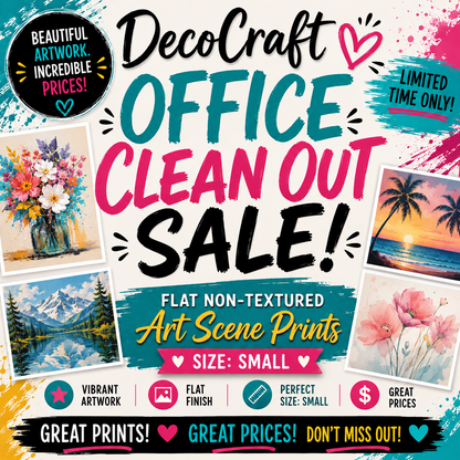 DecoCraft - Office Clean Out - Flat Non-Textured Small Scenic Tile Prints - Volume 1 - Multiple Bundles Available
