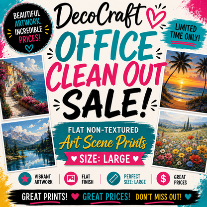DecoCraft - Office Clean Out - Flat Non-Textured Large Scenic Tile Prints - Volume 2 - Multiple Bundles Available