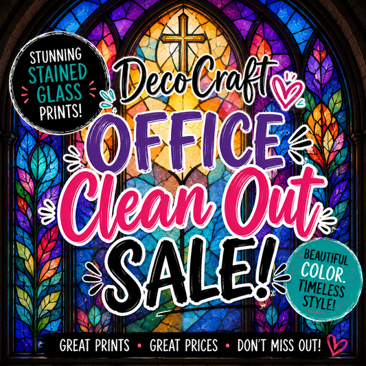 DecoCraft - Office Clean Out - Stained Glass (Flat) Prints - Multiple Bundles Available