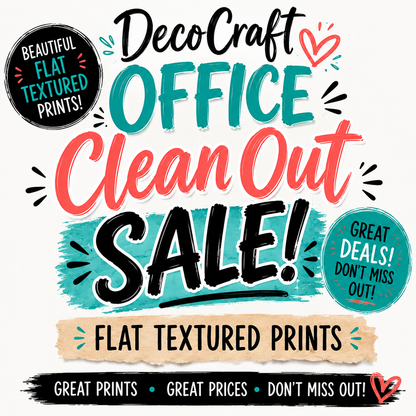 DecoCraft - Office Clean Out - Flat Textured Style Prints - Multiple Bundles Available