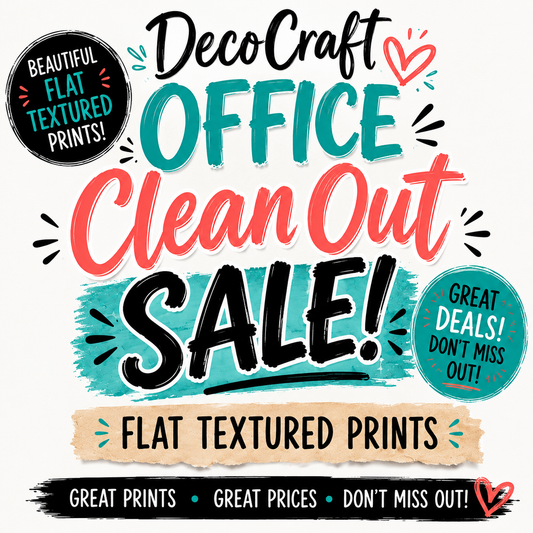 DecoCraft - Office Clean Out - Flat Textured Style Prints - Multiple Bundles Available
