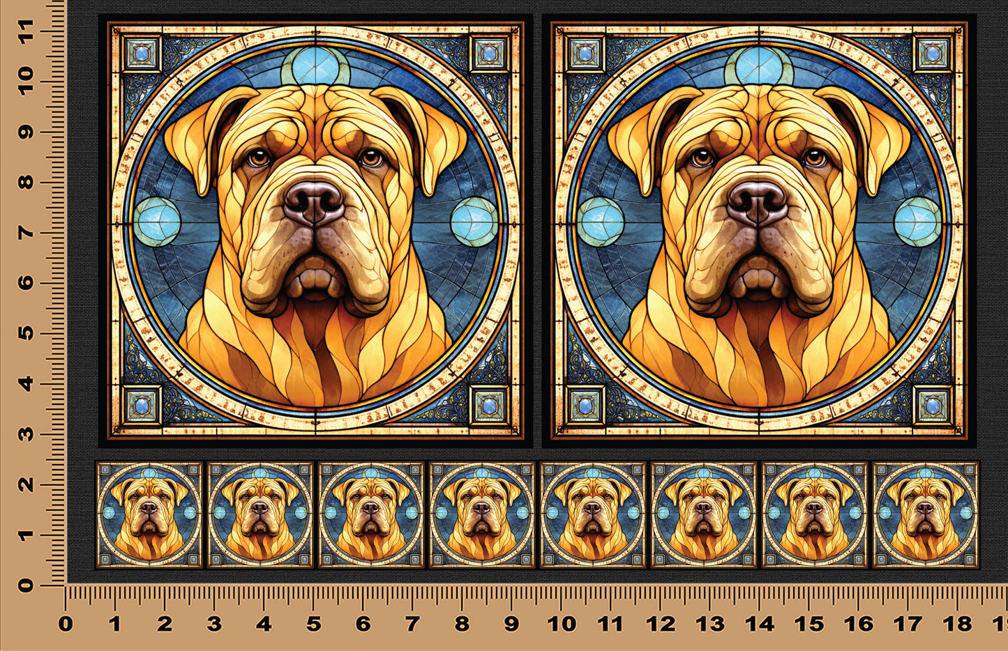 DecoCraft - Scenic Elevated Texture Tiles - Chinese Shar Pei