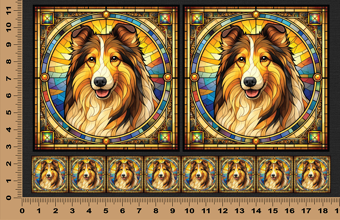 DecoCraft - Scenic Elevated Texture Tiles - Collie