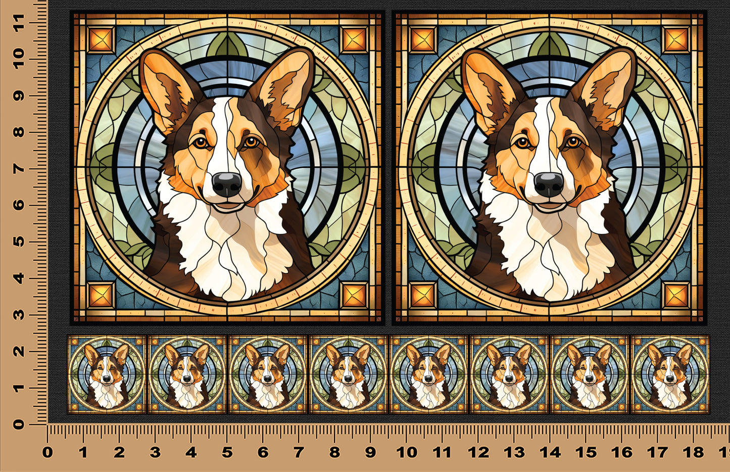 DecoCraft - Scenic Elevated Texture Tiles - Corgi I