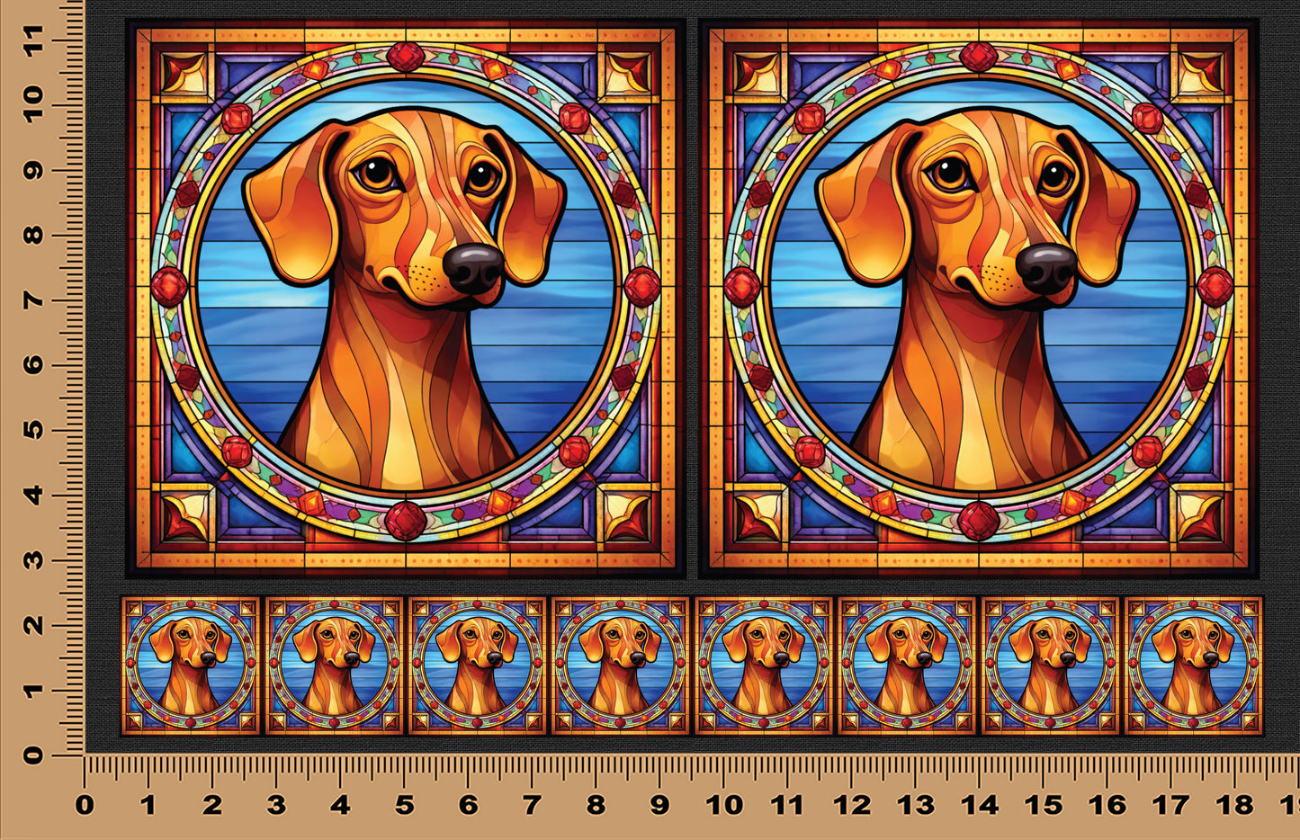 DecoCraft - Scenic Elevated Texture Tiles - Dachshund II
