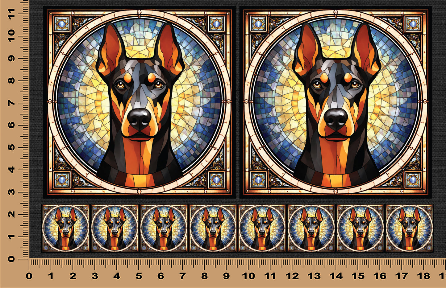 DecoCraft - Scenic Elevated Texture Tiles - Doberman