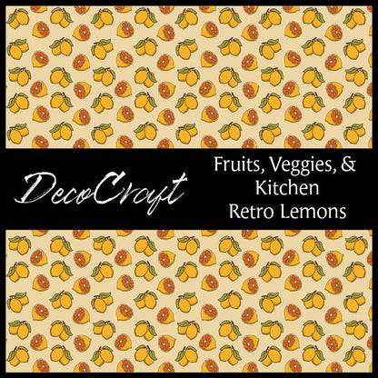 DecoCraft - Fruit, Veggies, & Anything found in the Kitchen - Retro Lemons