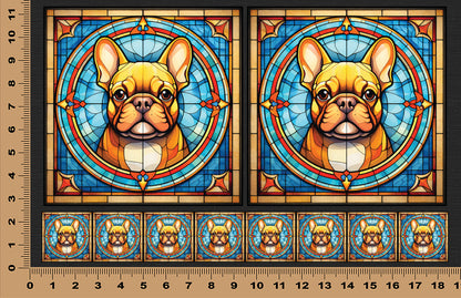 DecoCraft - Scenic Elevated Texture Tiles -French Bulldog