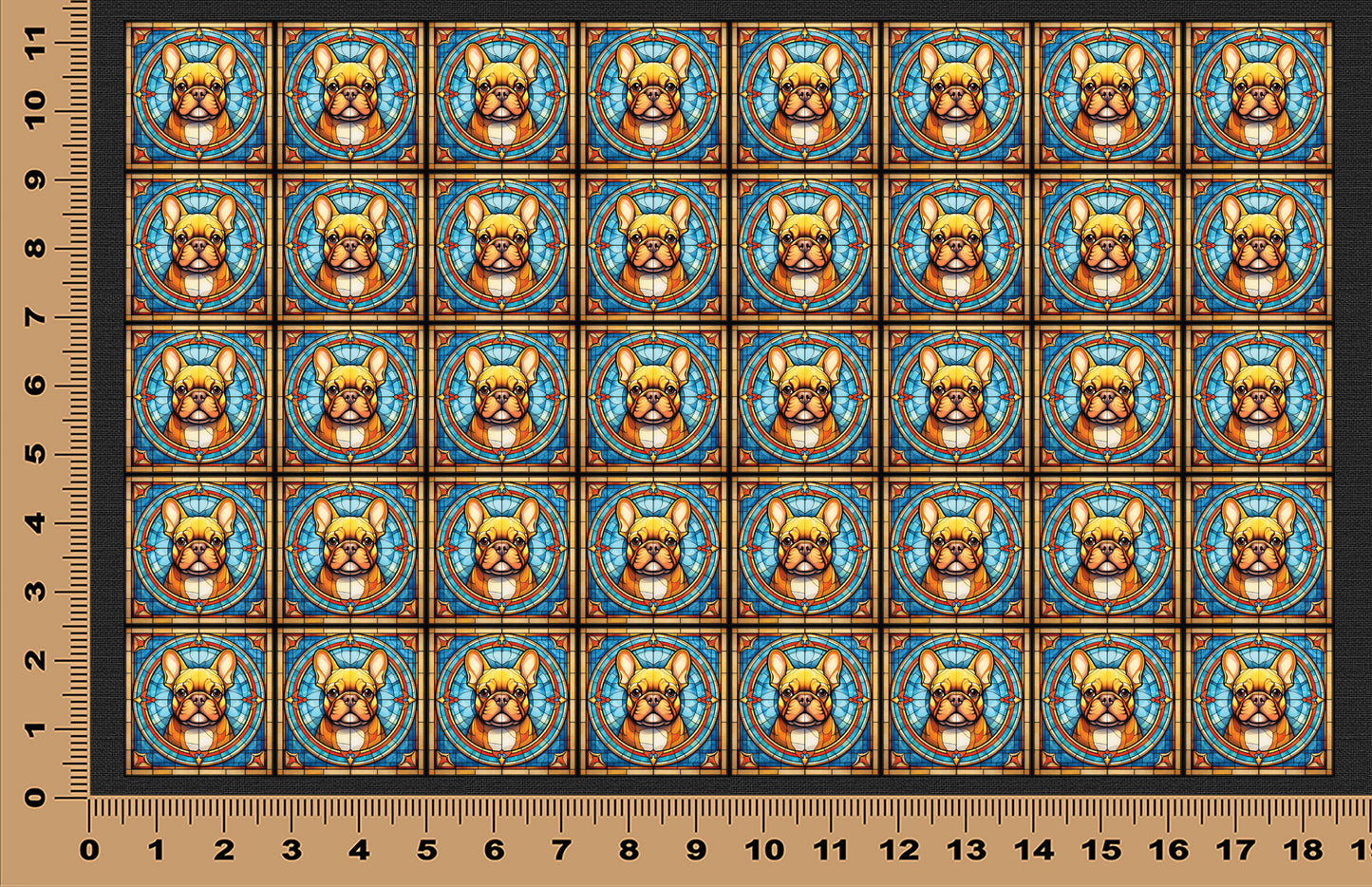 DecoCraft - Scenic Elevated Texture Tiles -French Bulldog
