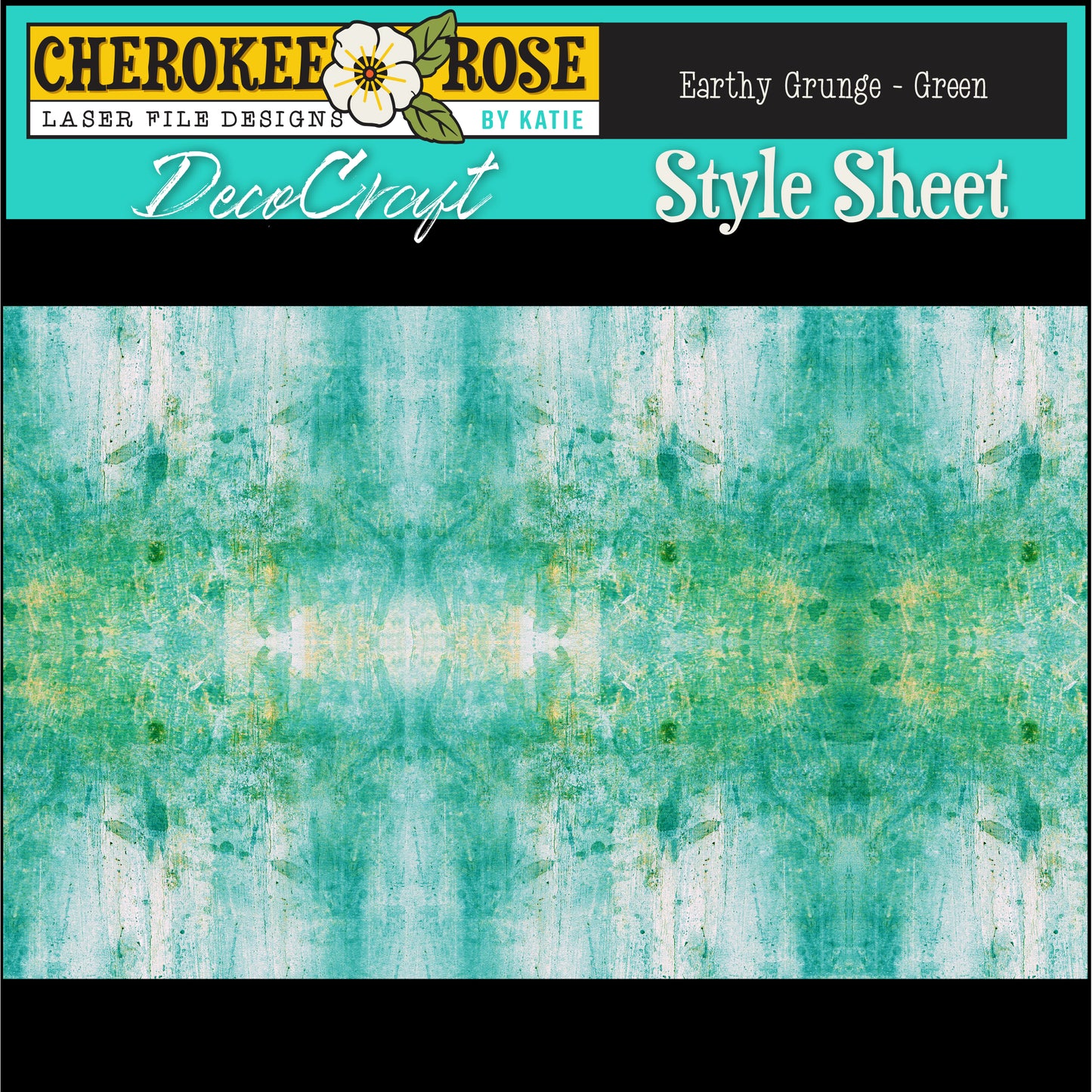 DecoCraft - Cherokee Rose - Style Sheet - Green Earthy Grunge