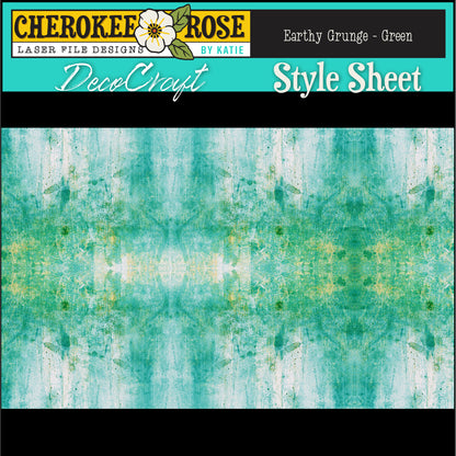 DecoCraft - Cherokee Rose - Style Sheet - Green Earthy Grunge