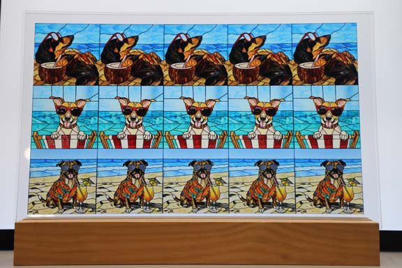DecoCraft - Scenic Elevated Texture Tiles - Sunkissed Pups
