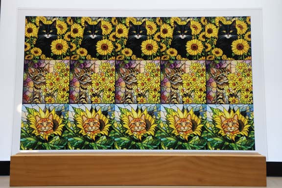 DecoCraft - Scenic Elevated Texture Tiles - Cats - Sunflower Whiskers