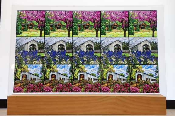 DecoCraft - Scenic Elevated Texture Tiles - Cover Bridges - Spring