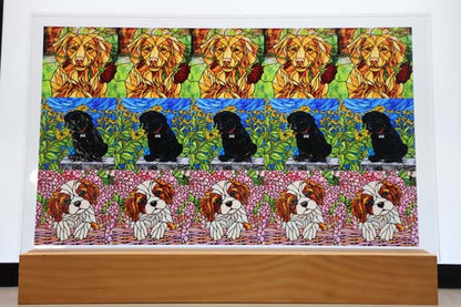 DecoCraft - Scenic Elevated Texture Tiles - Dogs - Petals & Paws