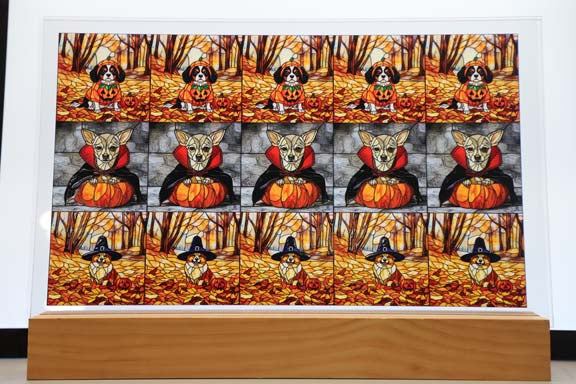 DecoCraft - Scenic Elevated Texture Tiles - Dogs - Costumed Canines