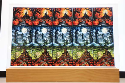 DecoCraft - Scenic Elevated Texture Tiles - Halloween - Haunted Nights