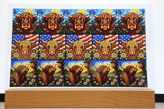 DecoCraft - Studio 1375 - Scenic Elevated Texture Tiles - Whimsical Highland Cows Assortment