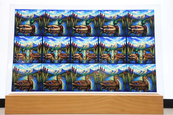 DecoCraft - Studio 1375 - Scenic Elevated Texture Tiles - Quiet Lake - Mallard Ducks Assortment