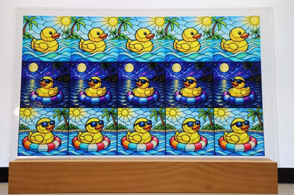 DecoCraft - Studio 1375 - Scenic Elevated Texture Tiles -Rubber Ducks Assortment